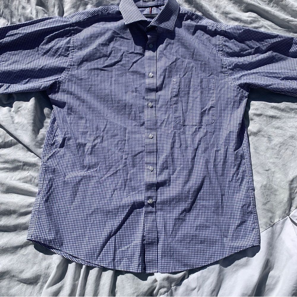 Tommy-hilfiger Men's Purple and Blue Shirt - Picture 3 of 8